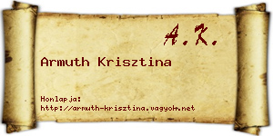 Armuth Krisztina névjegykártya